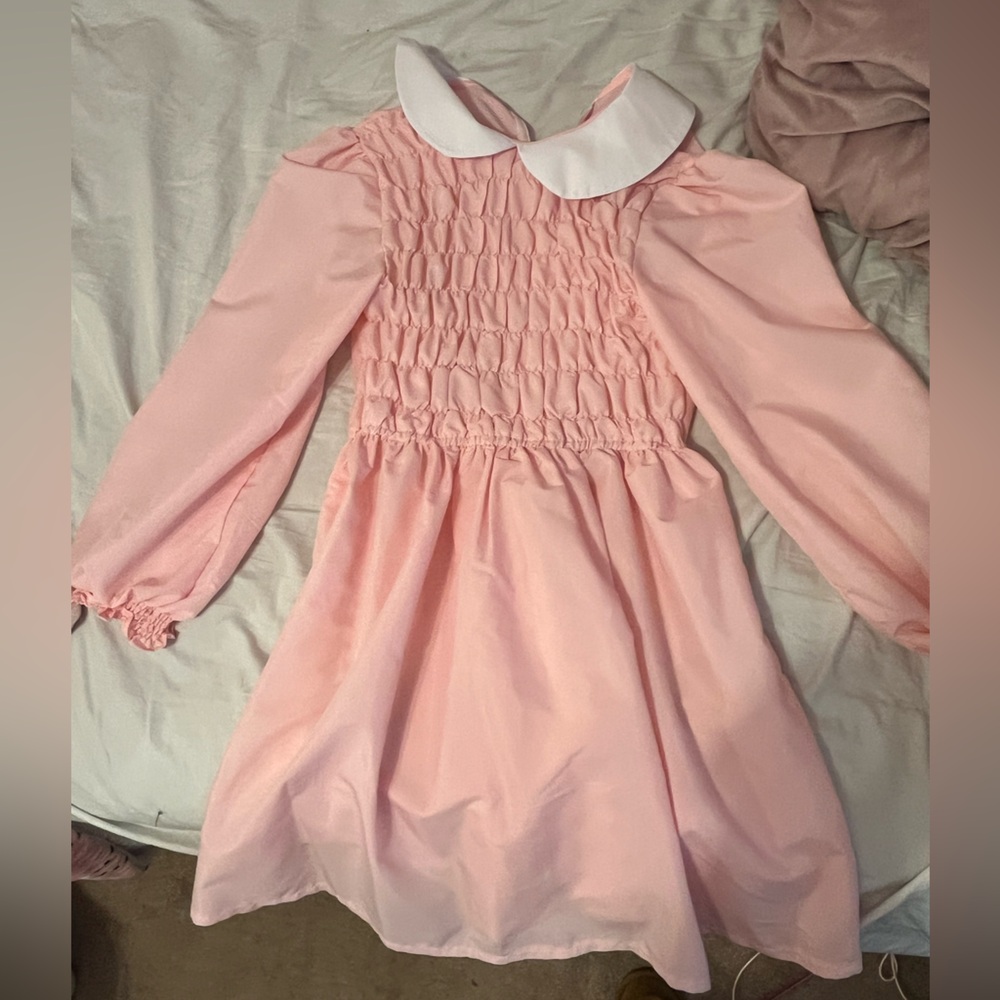 Pink Long Sleeve Eleven from stranger things costume Kids Dress
